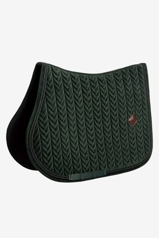 Jump Saddle Pad Velvet Mini Pearls Pine Green