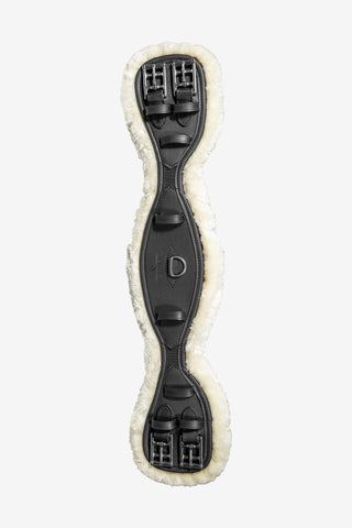 Anatomischer Dressurgurt Lammfell Schwarz