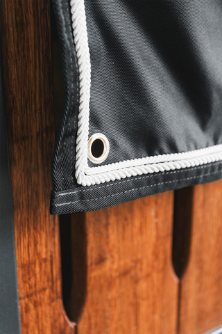Wasserdichter Boxvorhang mit Taschen Schwarz