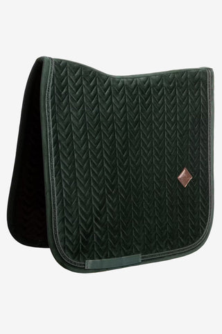 Dressurunderlag Velvet Mini Pearls Pine Green