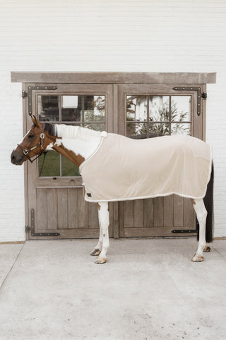 Fleecedækken Plaited Rope Beige