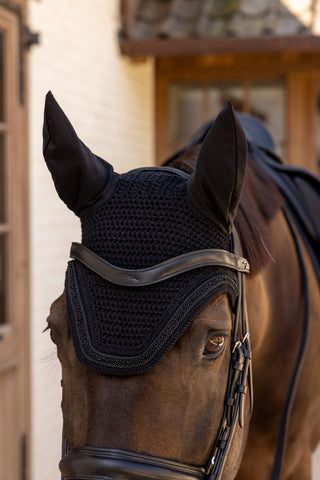 Huva Velvet Mini Pearls Svart