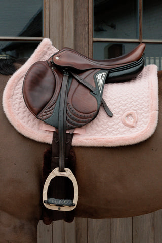 Jumping Saddle Pad Faux Fur Old Rose