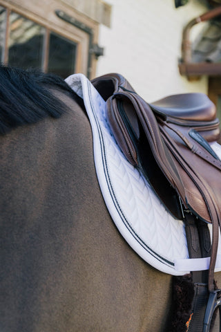 Kentucky Saddle Pad Metal Chain White