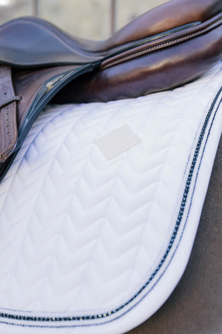Kentucky Saddle Pad Metal Chain White