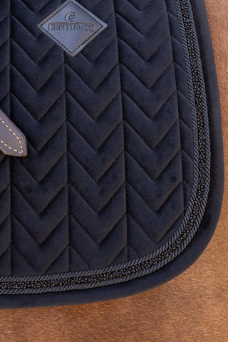 Jump Saddle Pad Velvet Mini Pearls Black
