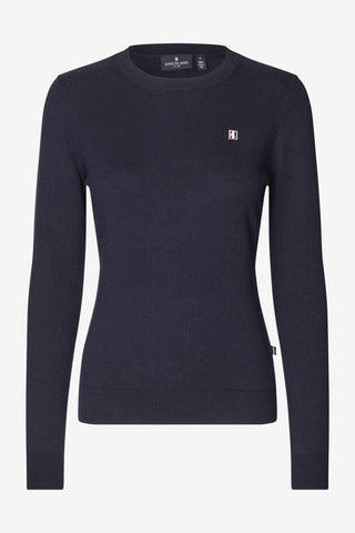 Classic Ladies Knitted Sweater Navy