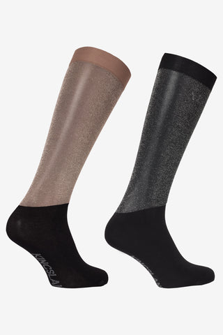 Ridstrumpor KLLea Glitter 2-pack Svart/Beige