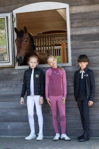 Ridtights KLLily Full Grip Junior Hvid