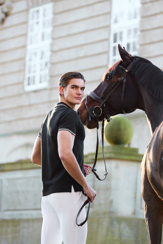 Piqué Classic Herren Schwarz