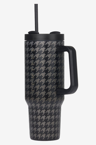 Aspen Thermosflasche Hahnentritt Schwarz