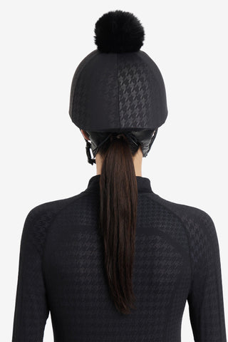 Helmüberzug Hahnentritt Schwarz