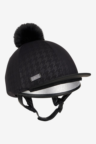 Helmüberzug Hahnentritt Schwarz