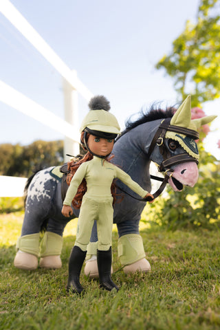 Guêtres en mesh Cheval jouet Macaron