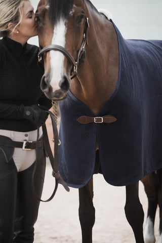 Ulddækken Marineblå