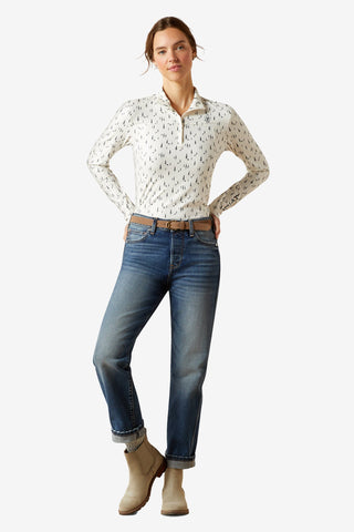 Lowell 3.0 1/4 Zip Long Sleeve Forest Horses