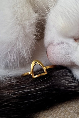 Pierścionek Strzemię Złoty