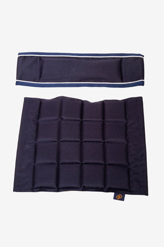 Rug- en Zitkussen Marine/Zilver