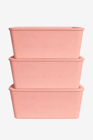 Stallpaket Foderlådor 3-pack Old Rose 3,5L