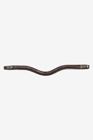 Braided V-Shaped Browband Brown