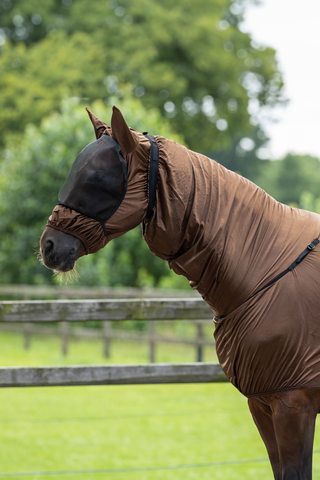 Kaptur przeciw egzemie z uszami Brązowy