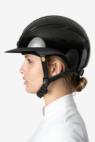 Reithelm Mips Guardian Glänzend Starker Glitzer Schwarz
