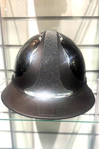 Riding Helmet Premium Eclipse Stripe Swarovski Black