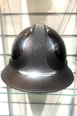 Rijhelm Premium Eclipse Stripe Swarovski Zwart