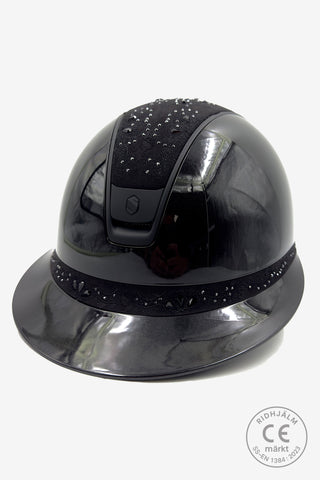 Ridhjälm 2.0 Miss Shield Glossy Crystal Bloom Matt Svart