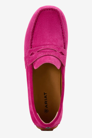 Ariat Selene Driving Moc Hot Pink Veloursleder