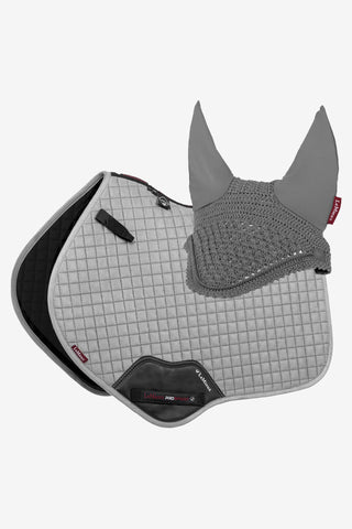 Sæt Suede Dressurunderlag + Ørehætte Grå