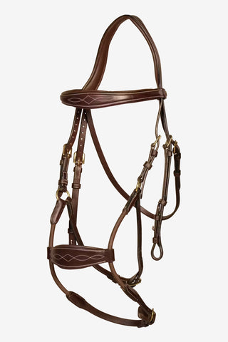 Hoofdstel Elastische Hybride Neusriem Dyon Collection Bruin