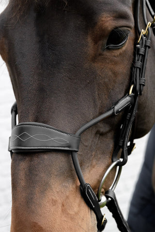Hoofdstel Elastische Hybride Neusriem Dyon Collection Zwart