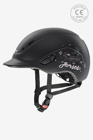 Riding Helmet Junior Kiddox Happyhorse Black