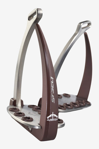 Veredus Vita Sikkerhedsstigbøjle Brun/Sølv