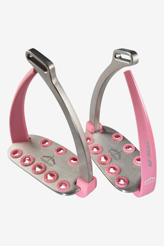 Säkerhetsstigbygel Steel1 Vita Ljusrosa/Silver