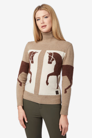 Ixelles Knitted Sweater Brown/Beige