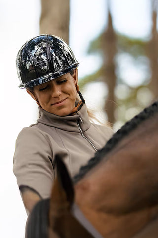 Vision Riding Helmet Mips Gem Shiny Black