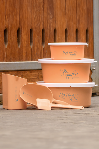 Foderspand med låg 8L Fersken