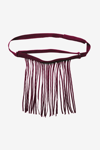 Fly Browband with Strap Bordeaux