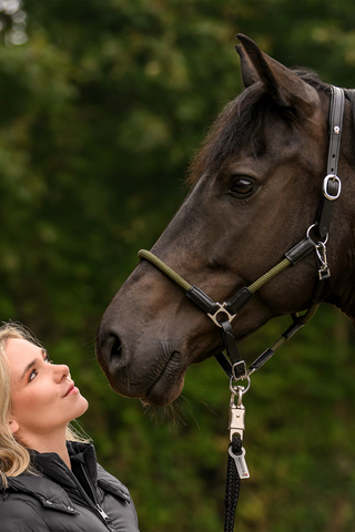 Lædergrime X-Line Nevada Sort/Grøn