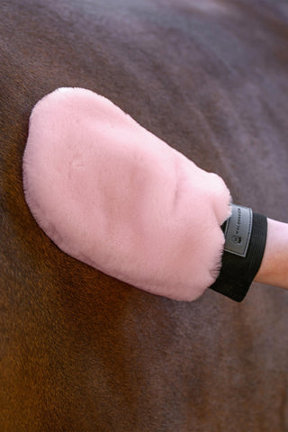 Lucky Lammfell Putzhandschuh Rose