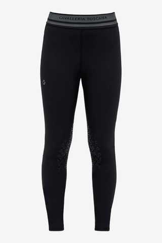 Cavalleria Toscana Perforated Stripe Logo Tights