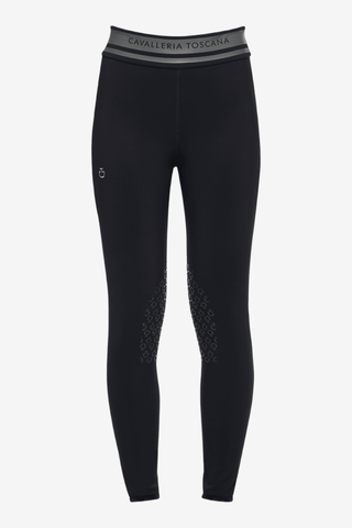 Cavalleria Toscana Perforated Stripe Logo Tights