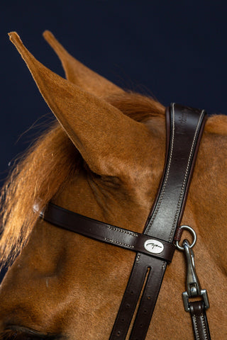 Hoofdstel Platte Neusriem Working Collection Bruin