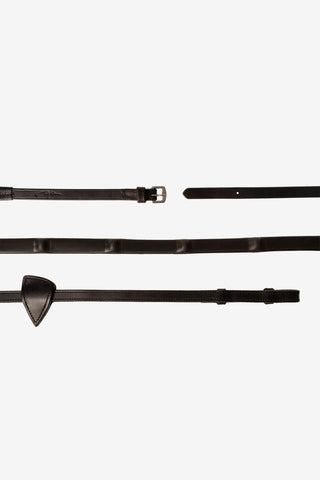 Dyon Rubber Reins Integrated Stops Working Collection Black