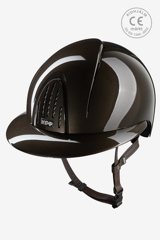 Riding Helmet Smart NOVA Metal Polish Polo Brown