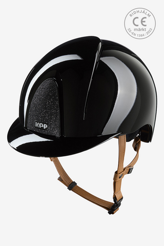 Riding Helmet Smart NOVA Metal Polish Star Beige strap Black/Black