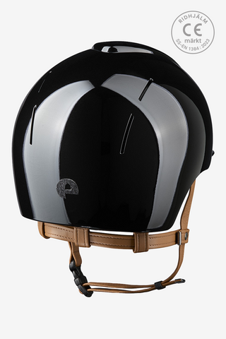 Riding Helmet Smart NOVA Metal Polish Star Beige strap Black/Black