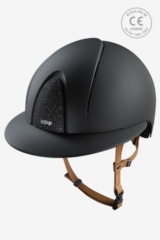 Riding Helmet Smart NOVA Matte Star Polo Beige Strap Black/Black